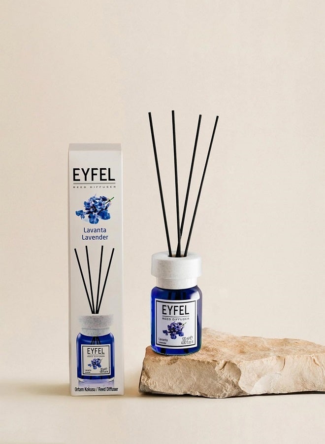 EYFEL Lavender Reed Diffuser Set - 4.05 fl oz Oil Diffuser Sticks, Bathroom & Home Fragrances, Scented Sticks, Home Décor - Image 3
